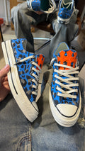 Blue Leopard Converse