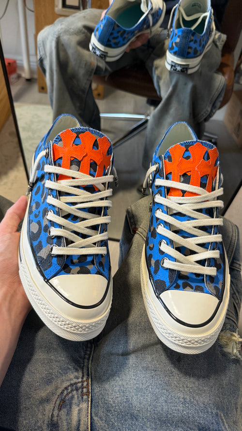 Blue Leopard Converse